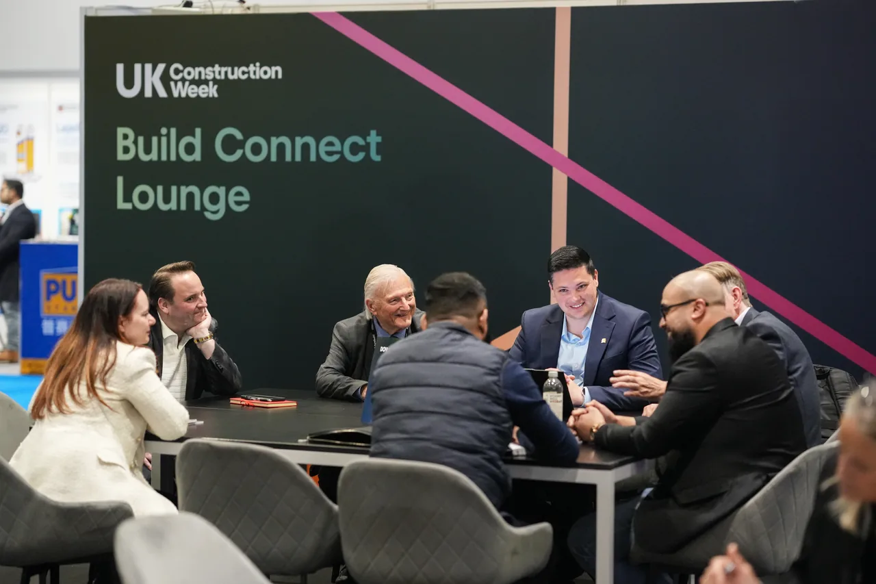 Construction professionals in a roundtable discussion at UK Construction Week