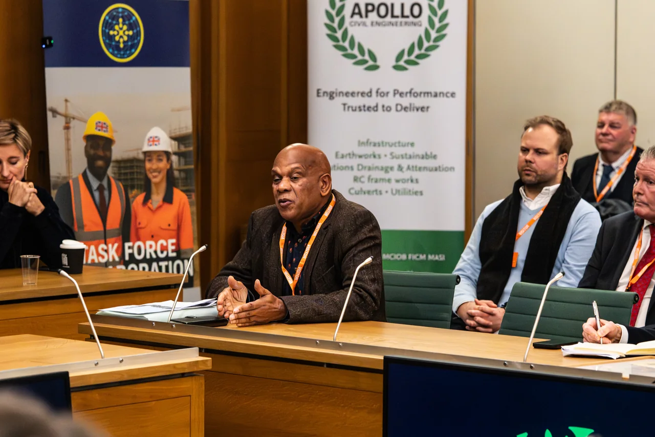 Industry participants listening during a parliamentary event